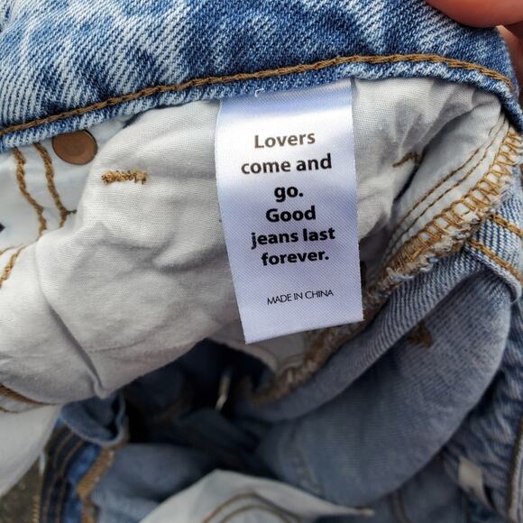 PacSun Eco Light Blue Distressed Mom Jeans Women's Size 26 Light Wash - Picture 11 of 16